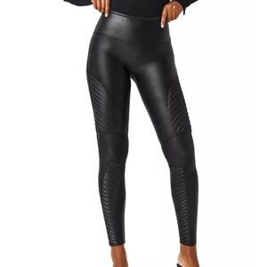Spanx Moto Faux Leather Leggings